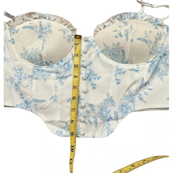 CIDER Floral Ruffle Corset Tank Top Size XL NWT - Picture 10 of 12